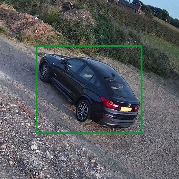 CCTV image of a vehicle image capture.