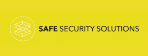 A close up view of a mounted safe site security camera with ai detetection.