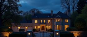 An expensive British home within the security of a gated a community.