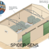 A rendered image of how spider sens can protect a commercial building.